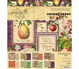 Paper pad 20x20cm Fruit &amp; Flora p/set