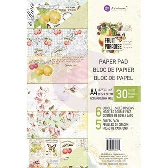 Paper pad Fruit paradise A4 p/30vel