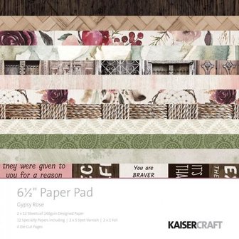 Paper pad gypsy 16.5x16.5cm p/set roze