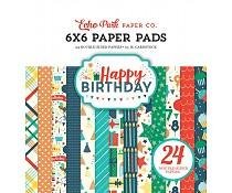 Paper pad 15x15cm Happy Birthday Boy p/24vel