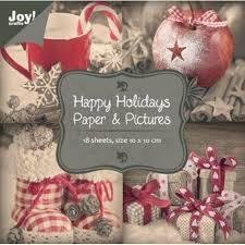 Paper pad 10x10cm Happy Holidays paper &amp; Pictures p/18vel
