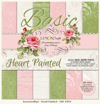 Paper pad 30.5x30.5cm Heart Painted p/12vel