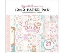 Paper pad 30.5x30.5cm Hello Baby Girl p/24vel