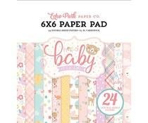 Paper pad 15x15cm Hello Baby Girl p/24vel