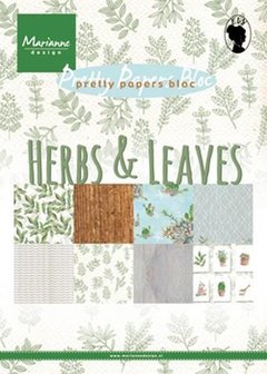 Paper pad 15x20cm Herbs &amp; leaves p/set