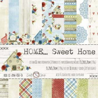 Paper pad 15.25x15.25cm Home sweet home p/set