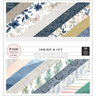 Paper pad Indigo &amp; Ivy 15x15cm p/36vel
