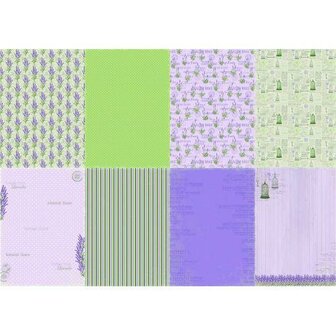 Paper pad A4 Lavender Garden p/12vel
