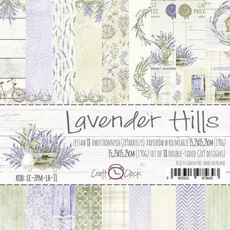 Paper pad 15.25x15.25cm Lavender Hills p/18vel