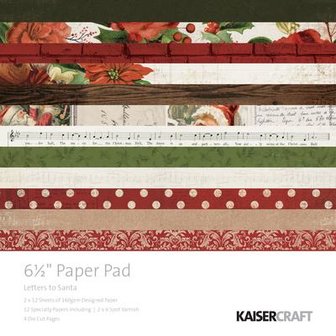 Paper pad Letters to Santa 15x15cm p/24vel