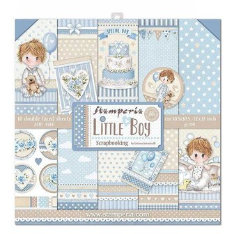 Paper pad Little boy 30.5x30.5cm p/10vel