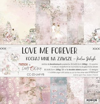 Paper pad 30.5x30.5cm Love me Forever p/6vel