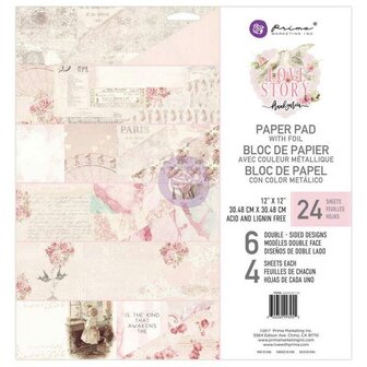 Paper pad Love Story 30.5x30.5cm p/24vel