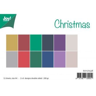Paper pad A4 Matching Colors Uni Christmas p/12vel