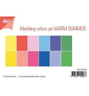 Paper pad A4 Matching Colors Warm Summer p/12vel
