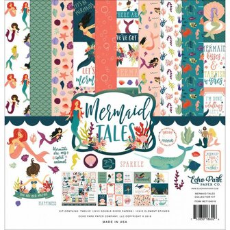 Paper pad 30,5x30,5cm Mermaid tales collection kit p/12vel