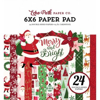 Paper pad Merry&amp;Bright 15x15cm p/24vel