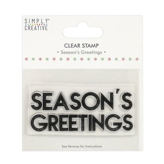 Clear stamp Seasons Greetings Large 9.5x4.5cm p/st