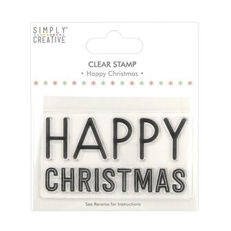 Clear stamp Happy Christmas Large 9.5x6cm p/st