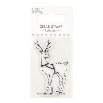 Clear stamp Reindeer 7x4cm p/st