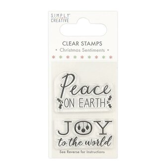 Clear stamp Christmas sentiments Peace 7x4cm p/st