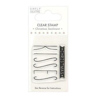 Clear stamp Christmas Kisses 7x4cm p/st