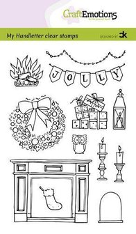 Clear stamps A6 Handeletter Xmas schouw p/st