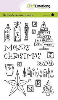 Clear stamps A6 Handeletter Xmas Ster p/st