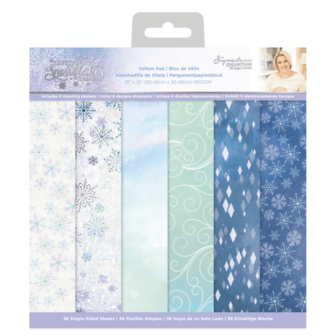 Paper pad 15x15cm Glittering snowflake p/36vel