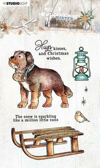 Clear stamp nr.488 Winter charm A6 hond p/st