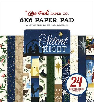 Paper pad 15x15cm Silent Night p/24vel