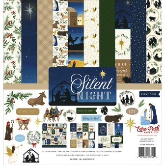 Paper pad 30,5x30,5cm Silent Night collection kit p/12vel