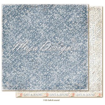 Scrapvellen blauw Miles Apart Safe and sound 30.5x30.5cm p/vel