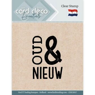 Clear Stamp Oud &amp; Nieuw 3.5x5cm p/st