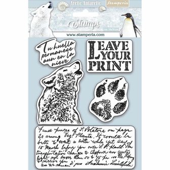 Stamp Arctic Antarctic Leave Your Print Rubber