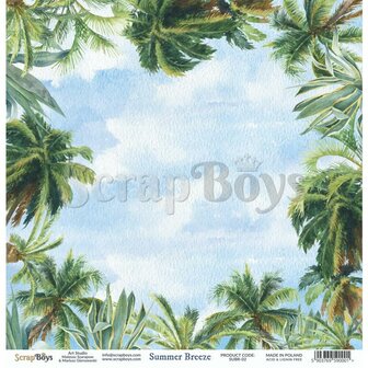 Scrappapier Summer Breeze 30.5x30.5cm palmbomen p/vel