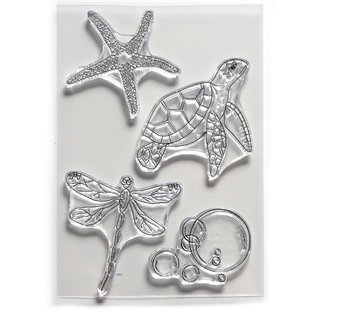 Clear stamp Water creatures 10x15cm p/st