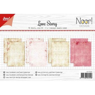 Paper pad A4 Love Story p/12vel