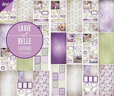 Paper pad 15x30cm Lavendel p/18vel