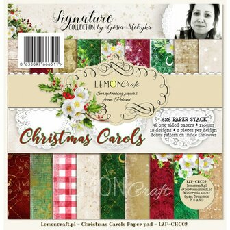 Paper pad 15x15cm Christmas Carols p/24vel