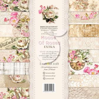 Paper pad 30.5x30.5cm House of Roses extra p/6vel