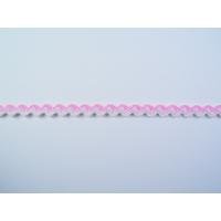 Lint roze zigzag band Hip-line 8mm p/m