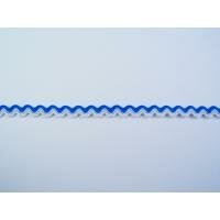 Lint aquablauw zigzag band Hip-line 8mm p/m