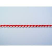 Lint rood zigzag band Hip-line 8mm p/m