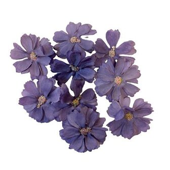 Bloemen met stamper 4.5cm p/9st paars