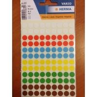 Stickers fluor 8mm p/540st diverse kleuren