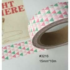 Masking tape pastel driehoek 15mm p/10m