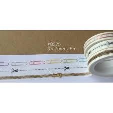 Masking tape 3 rollen paperclip rits 7mm p/5m wit