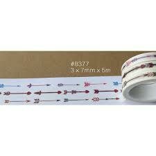 Masking tape 3 rollen pijlen 7mm p/5m 