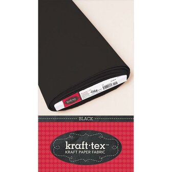 Kraft-Tex zwart Paper Fabric 48cm p/0.5mtr